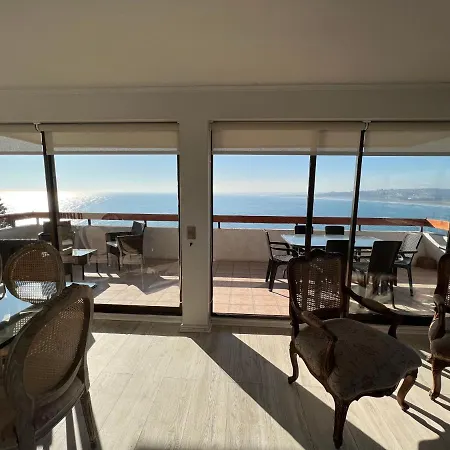 Apartamento Departamento Concon Vista completa al mar! Exterior foto
